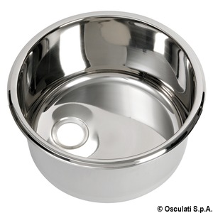 SS mirror polished round sink 330x180 mm